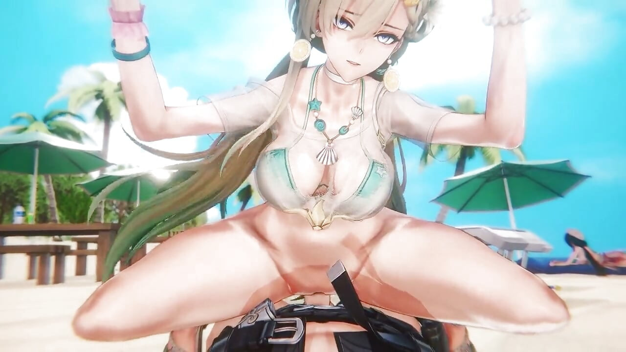 Wuthering Waves - Chisa and Lynae Beach Sex - 3D Hentai Animations