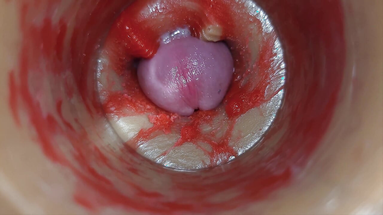 Kamera Unutar Duboke Pičke Snima Vrlo Ogromnu Ejakulaciju Sperme Asmr