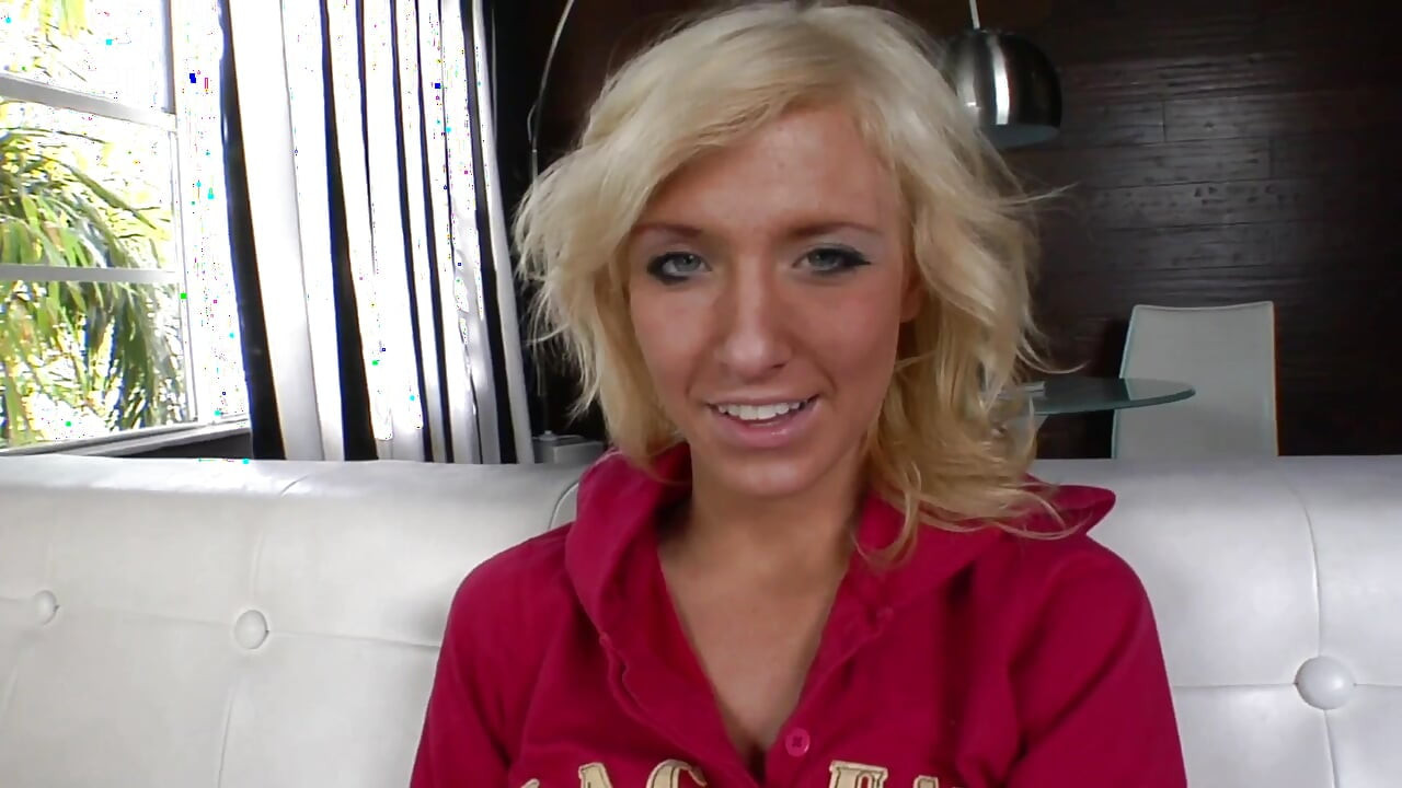 Barely of age Ella Marie a horny blonde gets her pussy