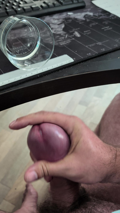 Ejaculation in a glass