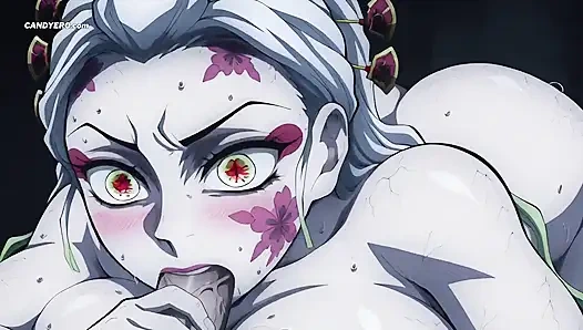 Tubuhnya berguncang, matanya tergulung, spermanya terisi (ai generated)