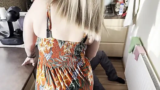 The Plumber Also Performs Maintenance on the Hot Blonde Wife While Her Husband Is at Work