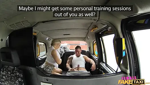 Female Fake Taxi - Busty Tit Wank Makes Stud Cum Hard