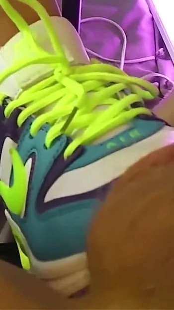 Iconic moment from "Fuck with Her Sneakers - Footjob in Nikes"