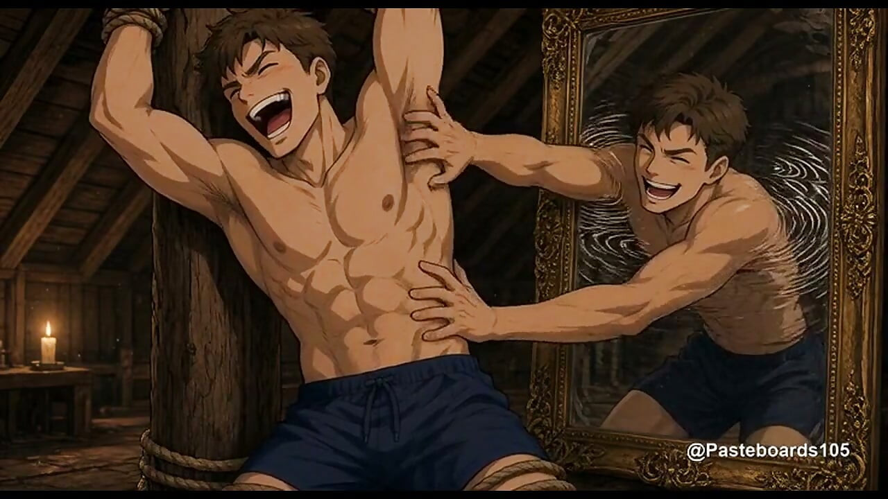 The Cursed Mirror - His Reflection Tickles Him (2D Anime)