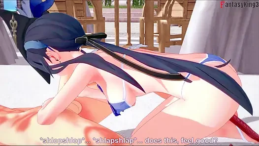 Clorinde bikini blowjob - Genshin Impact