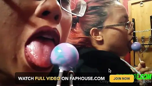 Does My Mouth and Tongue Make You Weak? Licking and Sucking on a Lollipop Can You Just Imagine Me Doing This to You?