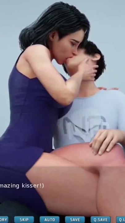 Sexy skønhed kysser sin crush og får ham til at sprøjte - gameplay | Klip 1