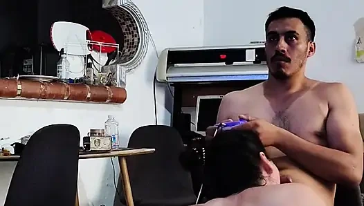 The young man was playing video games the mature comes to provoke him and seduce him fucks her hard on fours until she comes big tits