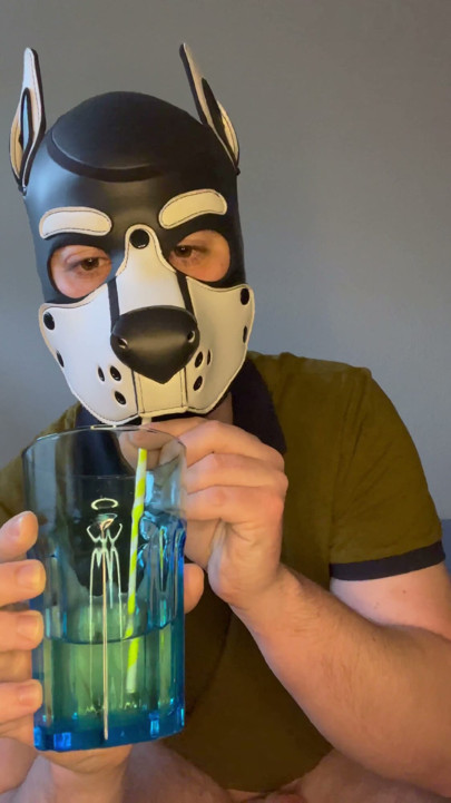 Puppy (Pupplay) drinks his own piss and then his load | Clip 1