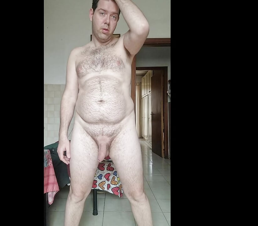Naked boy in house