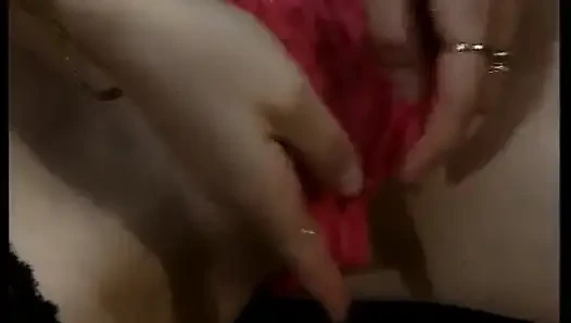 Classy German Lady in Stockings Plays with Her Pussy