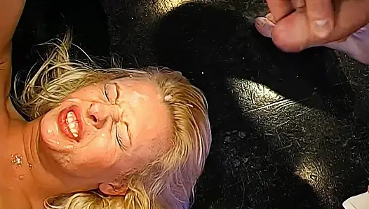 Tinchen Deepthroat Machine Gags on Thick Cocks