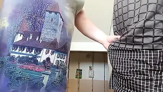 Sucking my cock in the entrance 1
