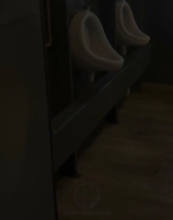 Amateur Guy Caught in Public Urinal (he Can't Pee so He Prefers to Jerk off)