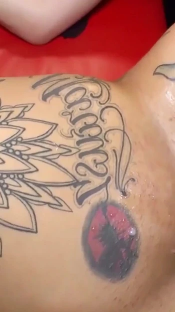 Key moment from "CREAMPIE GANGBANG BUKKAKE FOR GERMAN TATTOO MODEL BETH ADAMS"