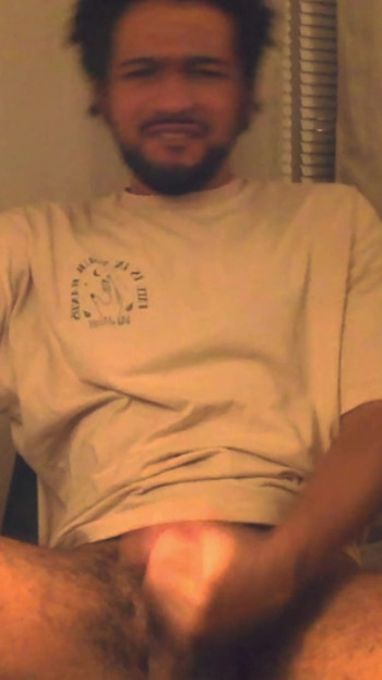 Key moment from "Hairy papi jerking off big penis"