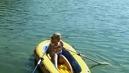 Debbie Masturbating in a Rubber Boat