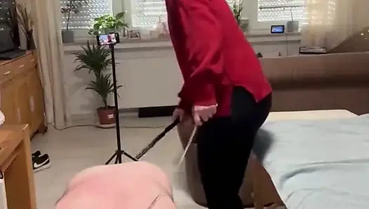 DomLadyMia-SlaveOfM Red welts for the slave Part2