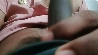 Having a cum with hot black cock