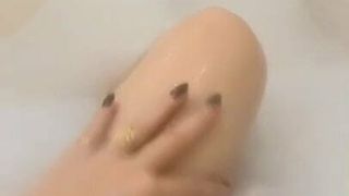 Shemale cum in the bathtub