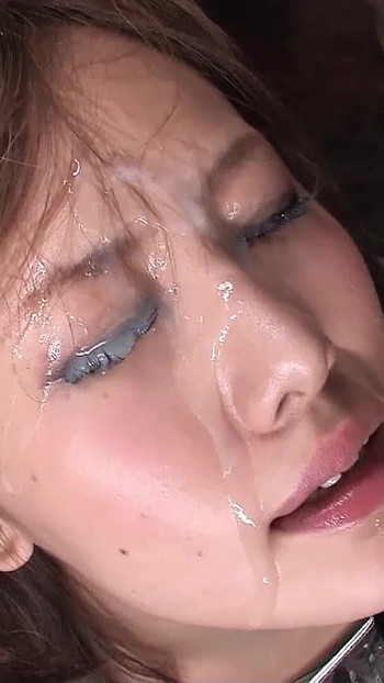 Stunning moment from "Massive Bukkake Facial at uncensored JAV Porn for Skinny Japanese Teen at Full Movie"