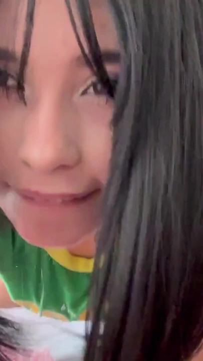 My Brazilian stepsister asks me to cum on her face | Clip 1