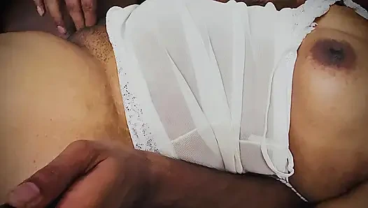 Horny couple role play.Husband fingers wife and the moaning enjoying sounds she makes will make any guy go hard