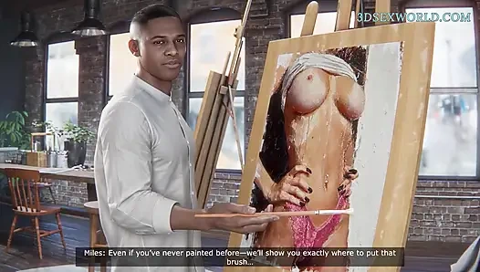 Istri nakal ini selingkuh dari suaminya sama instruktur kulit hitam besar (permainan seks 3d yang realistis)