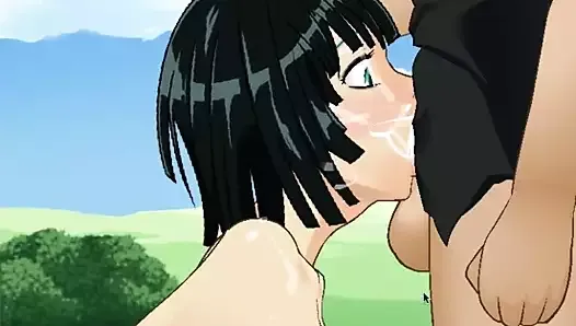 OPM, Fubuki à forte poitrine suce une énorme bite pour se nourrir de sperme