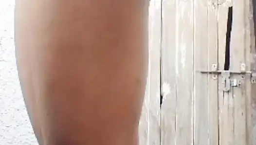 Home activities gf naked outside