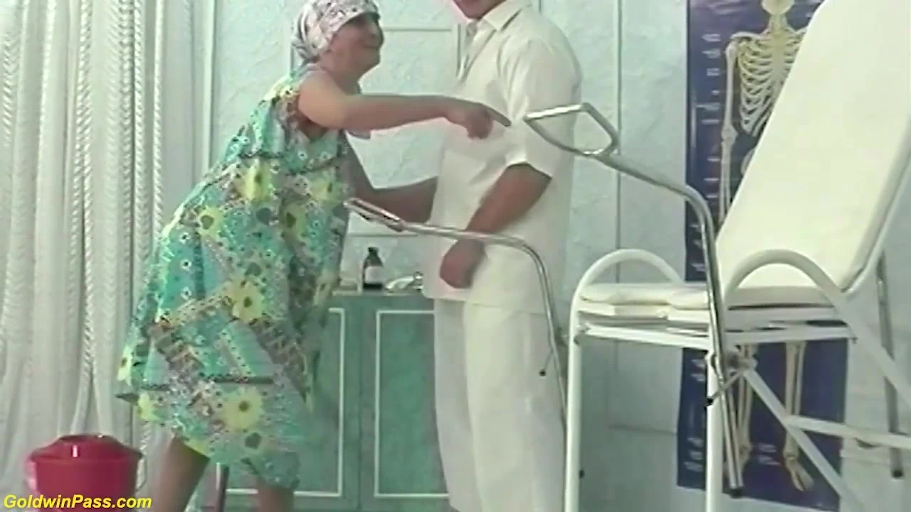 92 years old granny rough fisted by a doctor