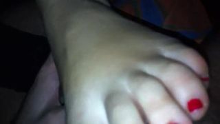 Ex girlfriend footjob in car