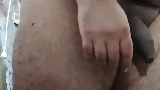 My cousin-in-law caught me jerking off in the shower and came in her ass