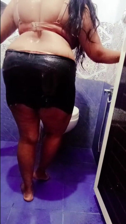 Captivating moment from "Indian Big Boobs Step Sister Arya in Bathroom"