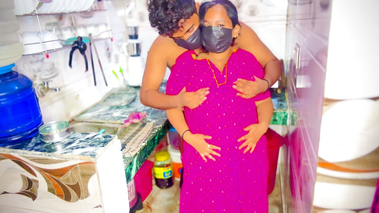 Desi Bhabhi and Devar Hot Romance in Kitchen Desi Cooking & Fun