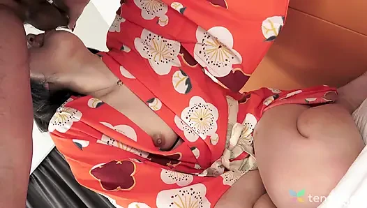 Hana Kawamura Is in a Threesome Today Sucking and Fucking Two Men