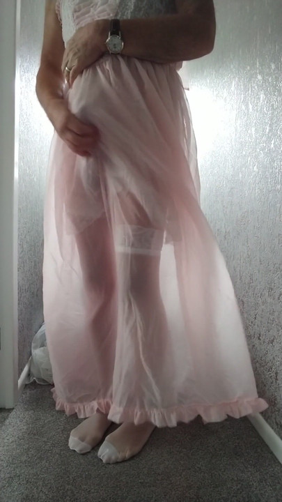 Trying on my transparent lingerie and nighties | Clip 1