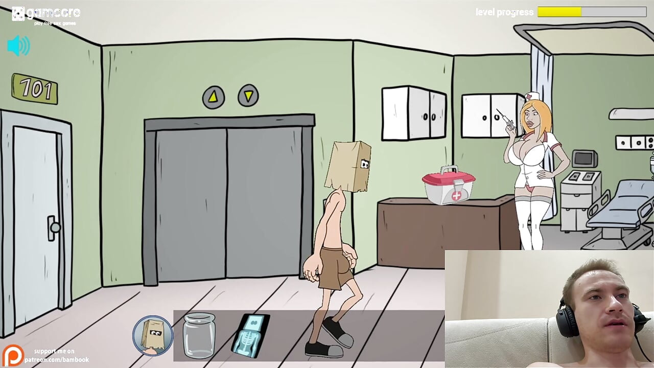 Fuckermen ziekenhuis - verpleegster met grote tieten zuigt mijn enorme pik voor volwassenen door