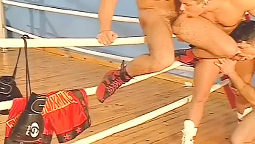 Young Hung Jock Gets Ass Fucked by Two Muscle Studs in a Steamy Three Way and Cums Hard