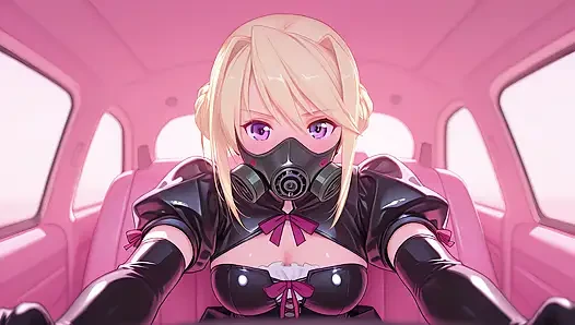 Sylvia caught a guy with a huge cock and fucked him hard. Hentai cosplay of Sylvia van Hossen