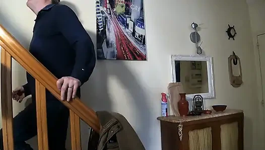 Classy milf Caroline Stines fucked by two guys