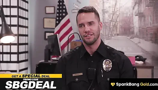 SPANKBANG GOLD - Busty Blonde Cop Smashed By Enitre Precinct