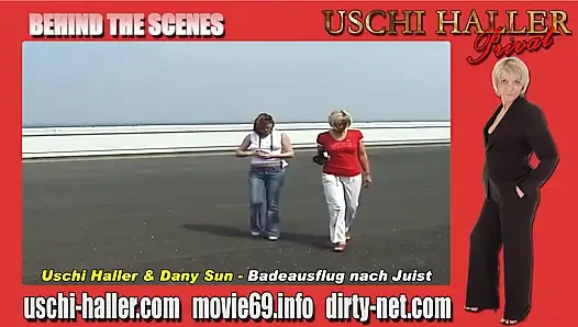 Uschi Haller за кулисами - полет на остров Juist за купанием с Uschi и Dany