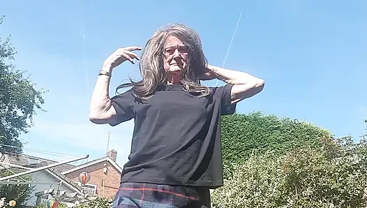 Long hair short skirt