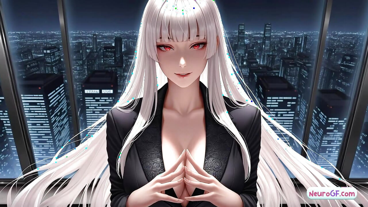 Busty CEO arches atop glass desk begging for deep thrusts