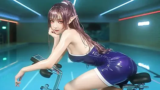 Liminal Pool Riding Simulation – Elf & Jelly Slime Girl Double Action