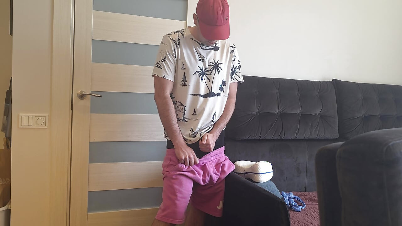 Long striptease, partial hands-free cumshot and cum tasting - uncensored version