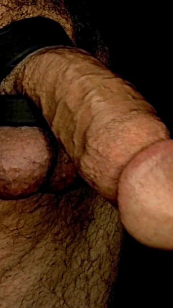 Iconic moment from "Veiny pipe and precum drip close up"