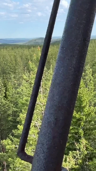 Emotional moment from "Fucking in the Old Fire Tower - Stunning View, Shaky Legs - RosySkye"